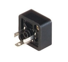 HIRSCHMANN 933110100  GSSNA 200 black; Appliance connector with central nut and 2 screws M 3 x 8, 2 contacts + PE, industrial standard 9.4 mm , Type C, 6A, 250V