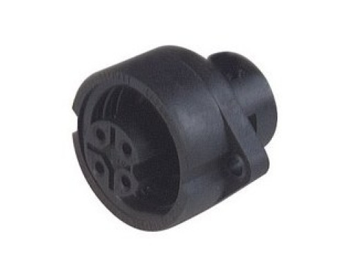 HIRSCHMANN  932321100   CA 3 GD; Panel-mounted Socket with flange, 3 contacts + PE, black housing, 10A, 250 V DC