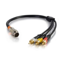 C2G  CG60097  CG60097                 Multi-Format Flying Lead, RCA Composite Video Male/RCA Stereo Audio Male to RapidRun 15-Pin Male, 1.5’ Length, Black