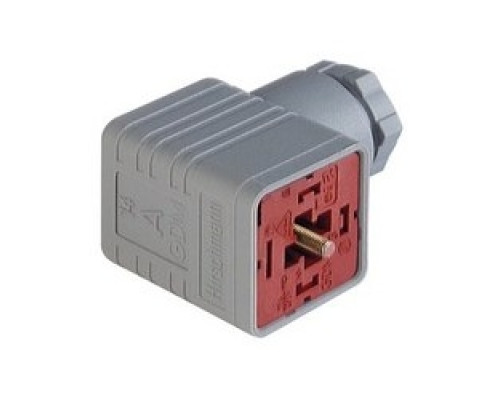 HIRSCHMANN  931236106   GDM 2009 J grey; Cable Socket with central screw M 3 x 35, 2 contacts + PE, PG9, DIN EN 175 301-803-A, Type A