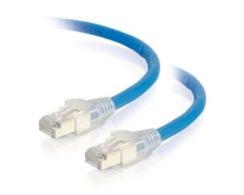 C2G  CG43173  CG43173                 Patch Cable, Plenum, Discontinuous Shielded, Cat 6A, RJ45 Male to RJ45 Male, 4-Pair 23 AWG Solid Annealed Copper Conductor, CMP Rated, 75’ Length, Blue