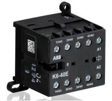 ABB  K6-40E-80   Mini Contactor Relay, 690 Volt Auxiliary/Insulation, 240 Volt Circuit, 4 Ampere at 240 Volt AC, 2.5 Ampere at 24 Volt DC, 4-Pole, 4NC