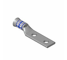 THOMAS & BETTS  54289BS                 Copper Two-Hole Lug, Standard Barrel, Belled Shape End, Max 35kV, Wire Size 600 kcmil, 1/2 in Bolt Size, 1-3/4 in Hole Spacing, Tin Plated, Die Code 94, Green