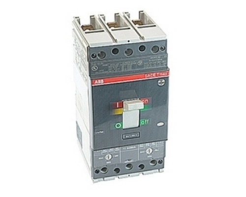 ABB T5S300E5W  3 pole, 400 amps rated at 600V AC, Tmax molded case circuit breaker with an electronic trip device with a magnetic interrupt MCP trip device and 35kA at 480V AC interrupt current rating
