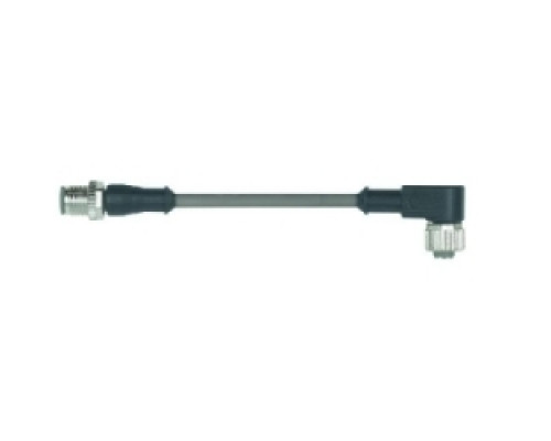 HARTING  21034157401   Data Cords M12: M12 male on female 4pol. with LED 0,3m