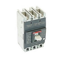 ABB  A1A070TW   3 pole, 70 amps rated at 240V AC and 250V DC, fixed trip point molded case circuit breaker, with a thermal magnetic trip device and 10kA at 240V AC and 5kA at 250V DC interrupt current rating