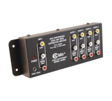 C2G  41066  CG41066                 Audio/Video Distribution Amplifier, 4-Output, RCA Female to RCA Female, Black