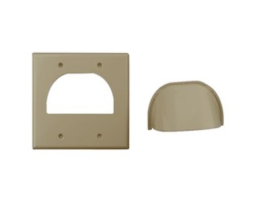 VANCO  120623X                 Custom Two-Piece Bulk Cable Wall Plates, Dual & Ivory