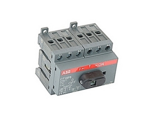ABB  OT16F6   6 pole, 20 amps rated at 600 V AC, UL 508, double throw open non-fusible disconnect switch