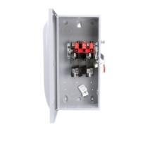 SIEMENS  US2:GF223N  GF223N   Safety Switch, General Duty, Fused, 240 Volt AC, 100A, 7-1/2 HP at 1 Phase, 15 HP at 3 Phase, 20 HP at 250 Volt DC, 2 Pole, 2 Fuse, 3 Wire, NEMA 1, For Indoor