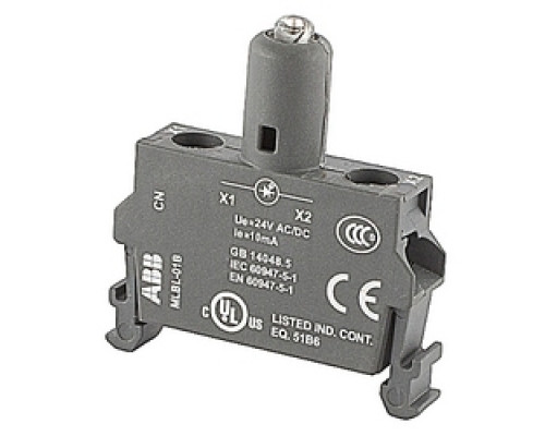 ABB  MLBL-01BR   Rear Mount LED Blocks, 24 V DC/AC, Red