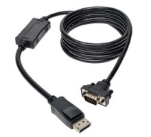 TRIPP LITE P581-010-VGA-V2         DisplayPort 1.2 to VGA Active Adapter Cable, DP with Latches to HD15 M/M , 1920x1200/1080p, 10 ft.
