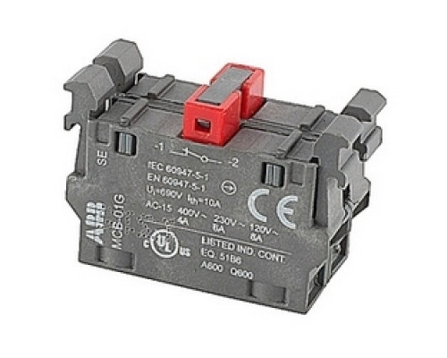 ABB  MCB-02G   Double contact block for front mounting with 2 NC gold plated contacts