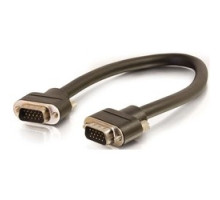 C2G  CG50212  CG50212                 VGA Video Cable, In-Wall, Male to Male, 2048 x 1536 Resolution, 75 Ohm Impedance, 30 Volt, 28/30 AWG Tinned Copper, CMG Rated, 6’ Length, Black