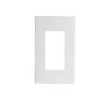 LEVITON  80301-SI   1-gang Decora Plus Wallplate Screwless Snap-on Mount, Ivory