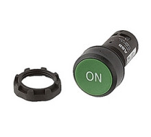 ABB  CP9-1033   Compact Pushbutton - Momentary - Flush - Green - Black plastic - 1NO+1NC - Customer defined pushbutton with special marking