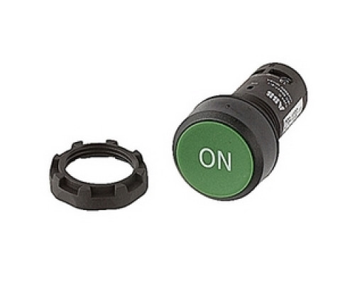 ABB  CP9-1033   Compact Pushbutton - Momentary - Flush - Green - Black plastic - 1NO+1NC - Customer defined pushbutton with special marking