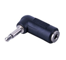 VANCO  AD534                 Right Angle 3.5mm Mono Plug, 3.5mm Stereo Jack Adapter, Nickel