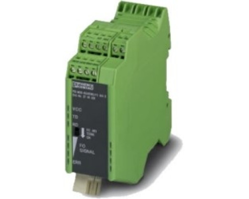 PERLE SYSTEMS 27085624  PSI-MOS-RS485W2/FO1300 E - RS485 2-wire to fiber Converter: Terminal block serial to duplex fiber 1300nm SC . - 24VDC USA wall power adapter