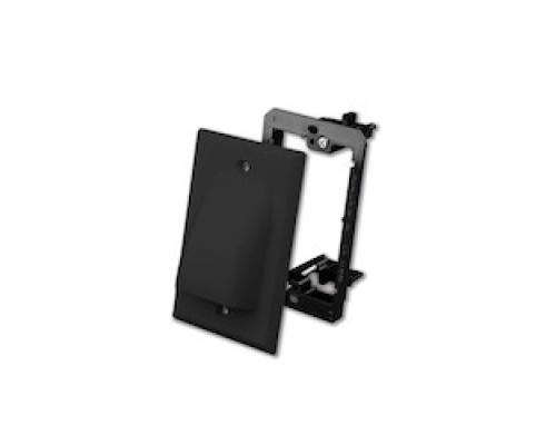 VANCO  LV1VAN1BK                 Flat Panel Bulk Cable Wall Plate with Mounting Bracket Kit, Single & Black