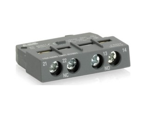 ABB  HK4-11   Auxiliary Contact, 250 Volt AC/DC, 18 to 14 AWG Flexible/Stranded, 7 to 10.3 Lb-Inch, 1 NO-1 NC, 16 MM Length x 35 MM Width x 55 MM Height, For Manual Motor Starter