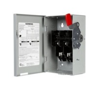 SIEMENS  US2:GF221N   Safety Switch, Fusible, Solid Neutral, General Duty, 240 Volt AC, 250 Volt DC, 30A, 3 HP at 3 Phase, 3 Wire, 2 Pole, NEMA 1, For Indoor