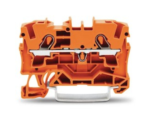 WAGO CORPORATION  2004-1202   2-conductor Through Terminal Block; 4 mm2; Suitable For Ex E II Applications; Side And Center Marking; For Din-rail 35 X 15 And 35 X 7.5; Push-in CAGE CLAMP