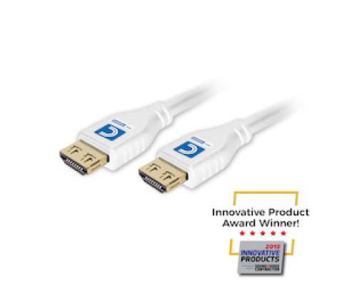COMPREHENSIVE CONNECTIVITY  MHD18G-12PROWHTA                 MicroFlex Pro AV/IT Series 4K60 18G High Speed Active HDMI Cable with ProGrip White 10ft