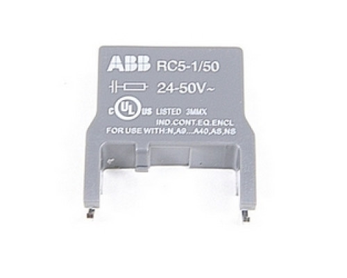 ABB  RC5-1/50   24-50V AC operated surge suppressor for AS09 through AS16 and A9 through A40 across the line contactors