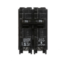 SIEMENS  US2:Q270   Circuit Breaker, Common Trip, Plug-In, 2 Pole, 120/240 Volt AC, 70A, 10 kA Interrupting Rating, With Insta-Wire