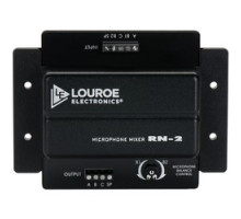 LOUROE ELECTRONICS  LE-110  RN-2                 Microphone Mixer, 2-Channel, 12 Volt DC, 10 Milliampere, 100 Hertz to 10 Kilohertz, +5 dB Gain, 6-1/8