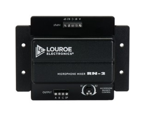 LOUROE ELECTRONICS  LE-110  RN-2                 Microphone Mixer, 2-Channel, 12 Volt DC, 10 Milliampere, 100 Hertz to 10 Kilohertz, +5 dB Gain, 6-1/8