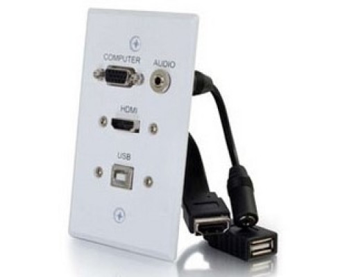 C2G  CG39705  CG39705                 Wallplate, 1-Gang, Pass-Through, 3.5 MM/Keystone, Aluminum