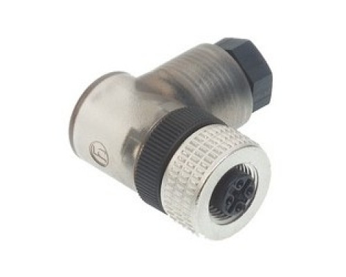 HIRSCHMANN 933173199  ELWIKA 4012 PG7 transparent; Angled Cable Socket, unassembled, strain relief by means of clamping cage, electronic insert LED display may be fitted, 4 contacts