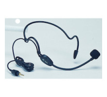 TOA ELECTRONICS INC  WH-4000H                 Headset Microphone, Lightweight, Unidirectional, Electret Condenser, 3.5 MM Monaural Plug Connector, 120 dB SPL, -66 dB, 1.3 Meter Length Cord, Stainless, Black