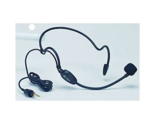 TOA ELECTRONICS INC  WH-4000H                 Headset Microphone, Lightweight, Unidirectional, Electret Condenser, 3.5 MM Monaural Plug Connector, 120 dB SPL, -66 dB, 1.3 Meter Length Cord, Stainless, Black