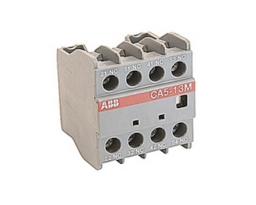 ABB  CA5-13M   4 pole front mounted instantaneous auxiliary contact block with 1 NO and 3 NC contacts