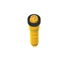 LUMBERG AUTOMATION  500002647  500002647   Mini 7/8 inch single-ended cordsets, female straight, 5-poles with internal threads and yellow TPE 16 gauge molded cable, US color code. cable length: 20F