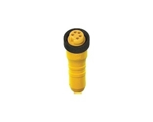 LUMBERG AUTOMATION  500002647  500002647   Mini 7/8 inch single-ended cordsets, female straight, 5-poles with internal threads and yellow TPE 16 gauge molded cable, US color code. cable length: 20F