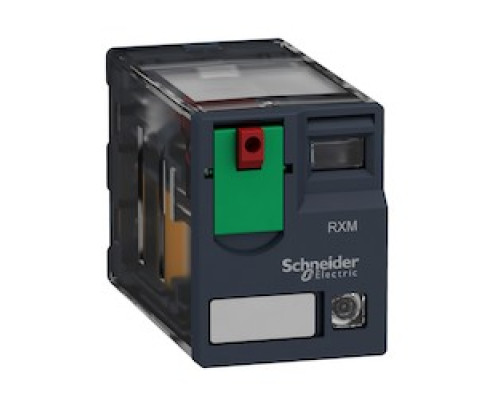SCHNEIDER ELECTRIC  RXM4AB2P7   Schneider Electric Harmony, Miniature plug-in relay, 6 A, 4 CO, with LED, with lockable test button, 230 V AC