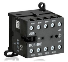 ABB  KC6-40E-01   Mini Contactor Relay, 690 Volt Auxiliary/Insulation, 24 Volt Circuit, 4 Ampere at 240 Volt AC, 2.5 Ampere at 24 Volt DC, 4-Pole, 4NC