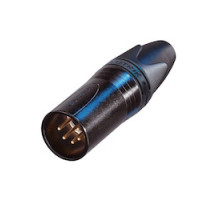 NEUTRIK  NC5MXX-B                 Cable End XX Series - Male 5 Pin - Black/Gold