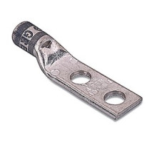 THOMAS & BETTS  256-30695-1270                 Copper Two-hole Lug, Standard Barrel, Peep Hole, Max 35kv, Wire Size #4 AWG, 1/4 Inch Bolt Hole Size, 3/4 Inch Hole Spacing, Tin Plated, Die Code 29, Die Color Code Gray