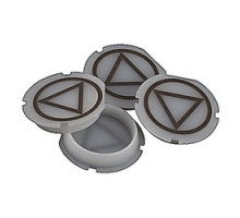 ABB  1SFA616901R9031   Text Cap Insert, CIR/TRI, White, For Flush Button