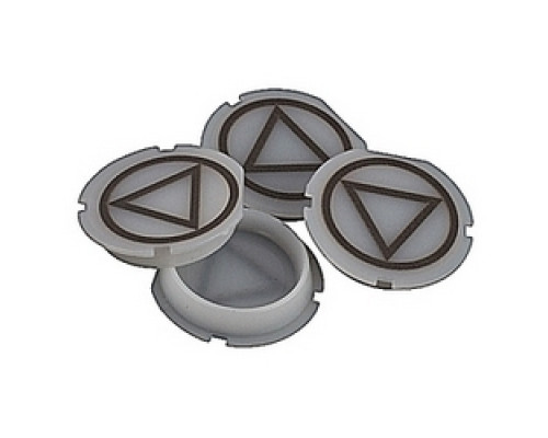 ABB  1SFA616901R9031   Text Cap Insert, CIR/TRI, White, For Flush Button