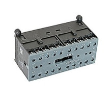 ABB  VBC6-30-01-01   3 pole, plus 2 NC auxiliary contacts, 12 amp, mechanically interlocked miniature contactor, 24V DC coil and screw terminals