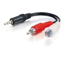 C2G CG40421 CG40421         Y-Cable, 3.5 MM Stereo Male to 2 RCA Stereo Audio Male, 6