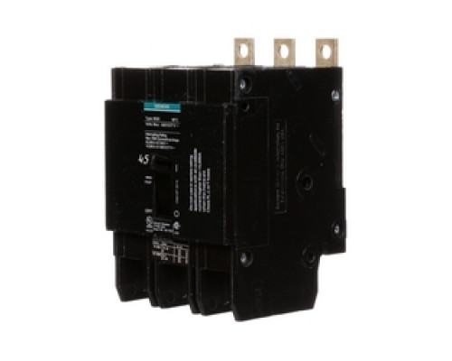SIEMENS  US2:BQD345  BQD345   Molded Case Circuit Breaker, Thermal Magnetic, Panelboard Mount, 3 Pole, 480 Star/277 Volt AC, 50/60 Hertz, 45A, 14 kA Interrupting Rating