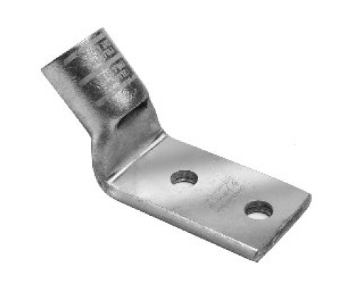 BURNDY YA8CL2TC1445 50260M         Copper Compression Terminal, 2 Hole With Inspection Window, Standard Barrel, 1/2 Inch Stud, 8 AWG Flex & 8 AWG Stranded & 8 AWG 37/#24 DLO, Tin Plated, Red