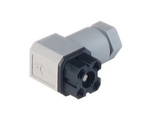 HIRSCHMANN  932186106   G 30 W 3 F grey; Cable Socket with PG 7 Cable gland and solder contacts, 3 contacts + PE, forked spring, DIN VDE 0627 / IEC 61984, 6A, 250V AC/DC